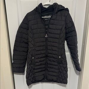 Michael Kors Charcoal Grey mid length  Puffer Coat